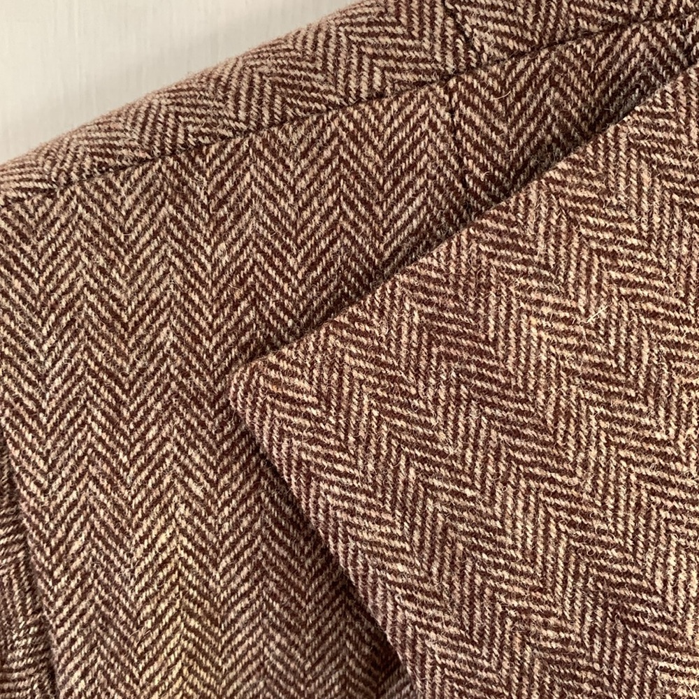 Pendleton Vintage Virgin Wool Herringbone Blazer … - image 3